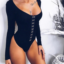 Load image into Gallery viewer, Long Sleeve Rivet Bodysuit