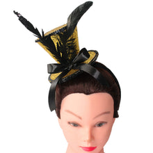 Load image into Gallery viewer, Top Hat Headband with Bow Feather Glitter Hat