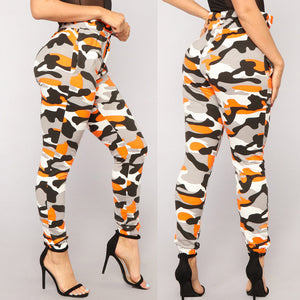 Elastic Waist Camouflage Pants