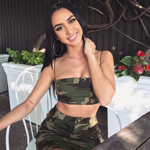 Camo Camisole Crop Top