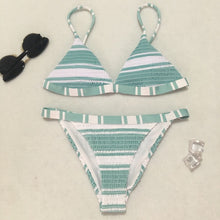 Load image into Gallery viewer, Pleated triangle high cut bikini