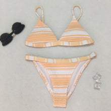 Load image into Gallery viewer, Pleated triangle high cut bikini